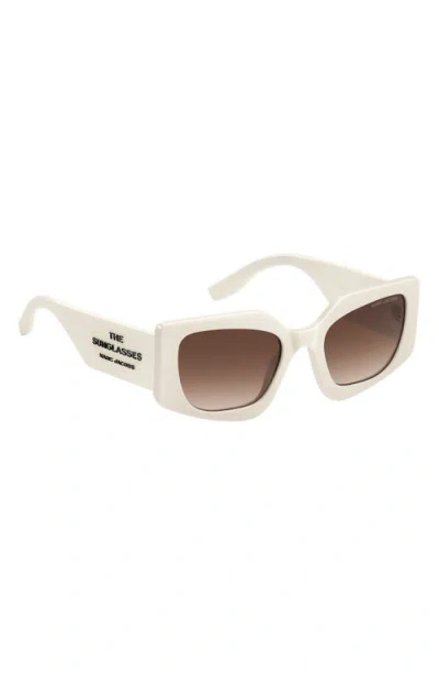 Marc Jacobs 53mm Gradient Rectangular Sunglasses