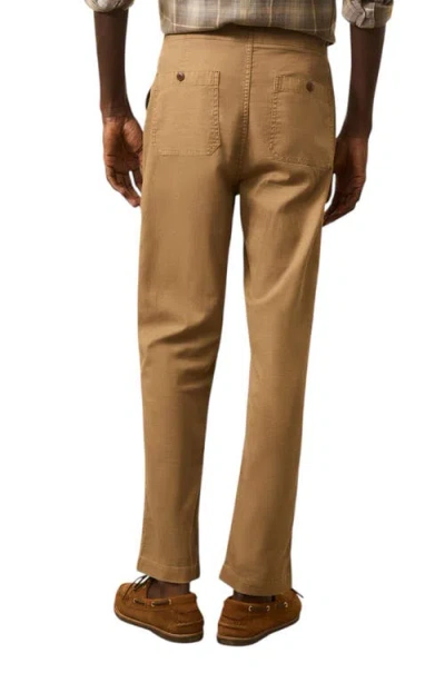 Faherty Dune Drawstring Utility Pants In Brown