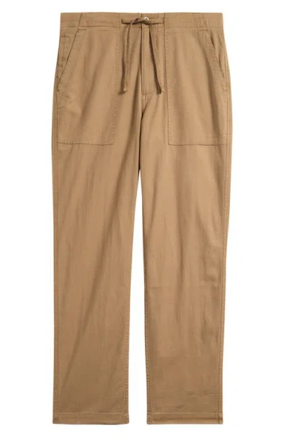 Faherty Dune Drawstring Utility Pants In Brown