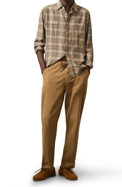 Faherty Dune Drawstring Utility Pants In Brown