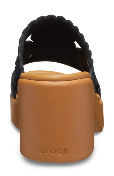 Crocs Woven Platform Slide Sandal In Multi