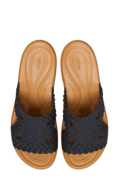 Crocs Woven Platform Slide Sandal In Multi