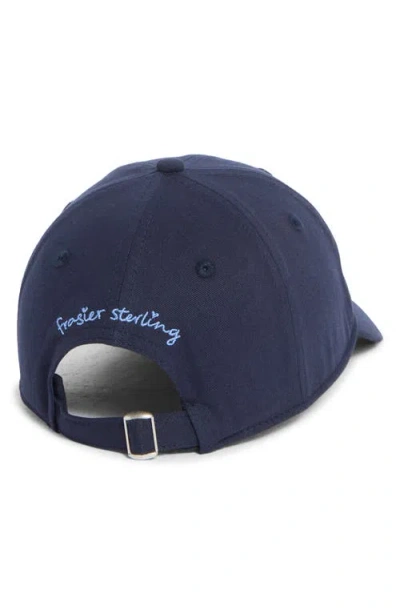 Frasier Sterling Cape Cod Canvas Adjustable Baseball Cap In Blue