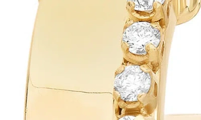 Lana 14k Gold Hollow Vanity Diamond Hoop Earrings