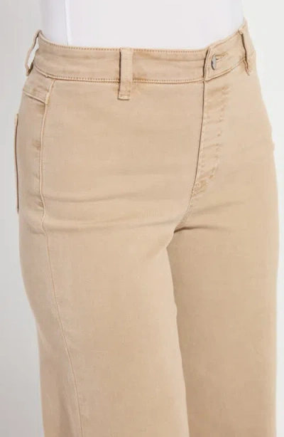 Lyssé Lysse Iris Flat Front Wide Leg Jeans In Nude