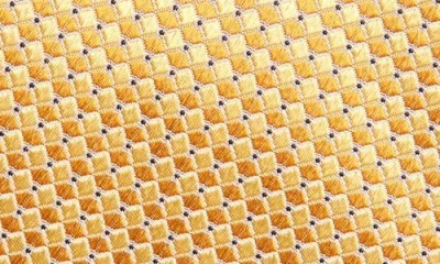Nordstrom Solid Textured Silk Tie In Yellow