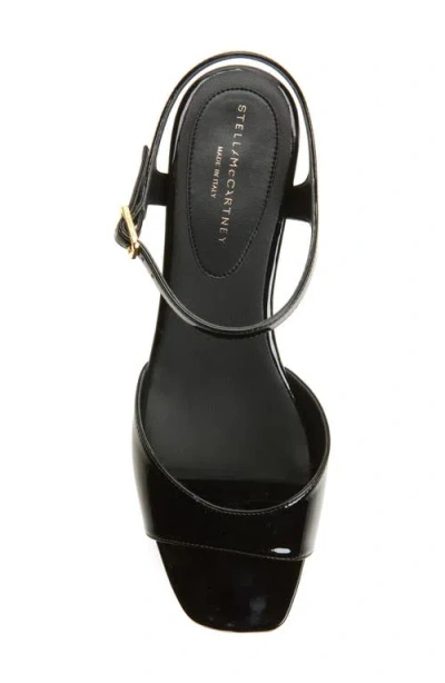 Stella Mccartney Platform Sandals Nylon Ankle Strap Silk Upper In Black