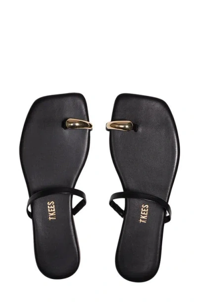Tkees Colette Toe Loop Sandal In Black