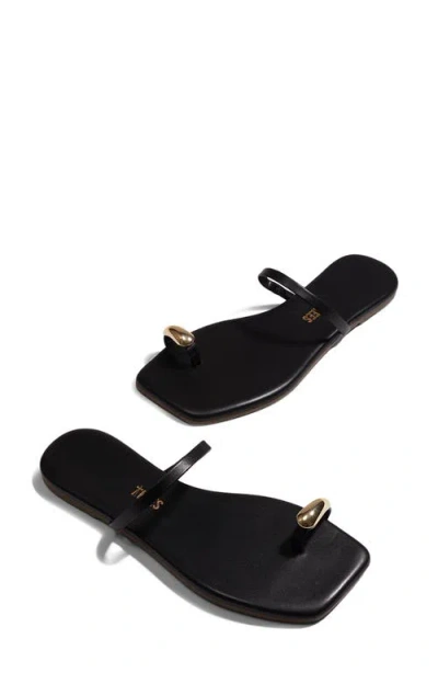 Tkees Colette Toe Loop Sandal In Black