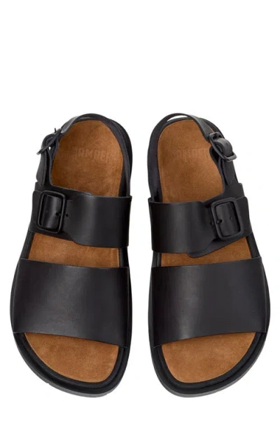 Camper Lluc Two Strap Sandal In Black