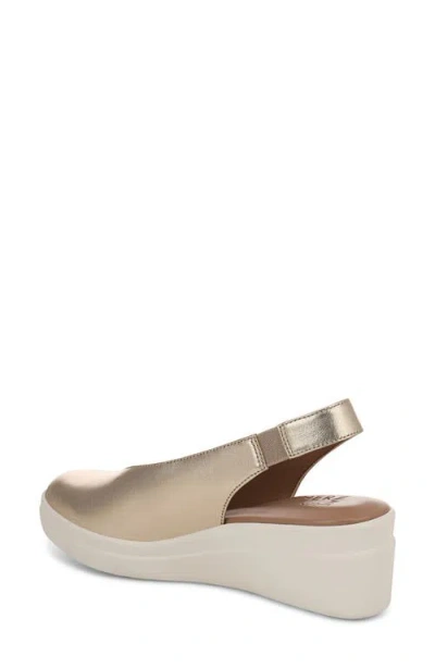 Naturalizer Sutton Slingback Platform Wedge Pump In Gold