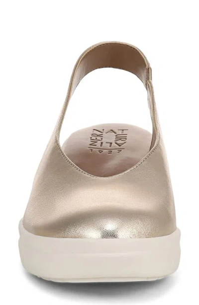 Naturalizer Sutton Slingback Platform Wedge Pump In Gold