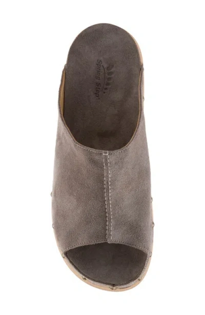 Spring Step Emberlyn Slide Sandal In Gray