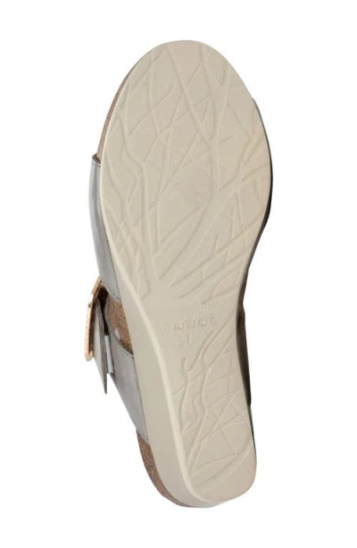 Naot Magic Luxe Double Strap Platform Slide Sandal In Gray