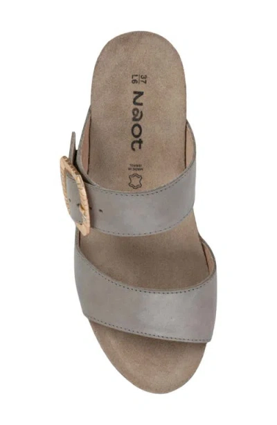 Naot Magic Luxe Double Strap Platform Slide Sandal In Gray