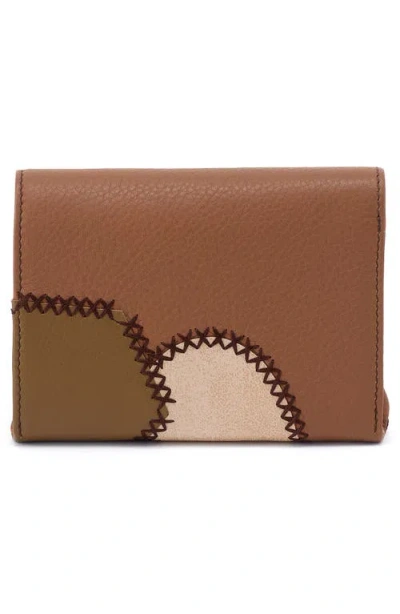 Hobo Compact Robin Leather Frame Wallet In Brown