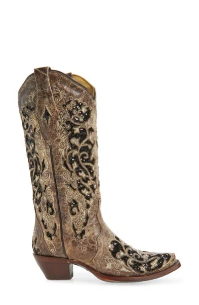 Corral Sequin Mid Calf Western Boot In Multi