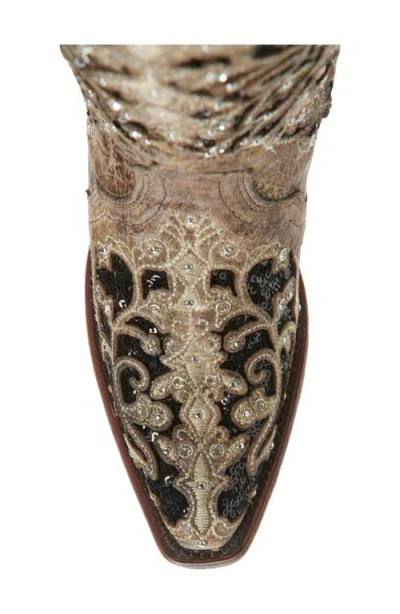 Corral Sequin Mid Calf Western Boot In Multi
