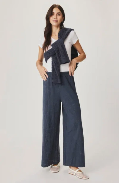 Splendid Air Burnout Drawstring Pants In Blue