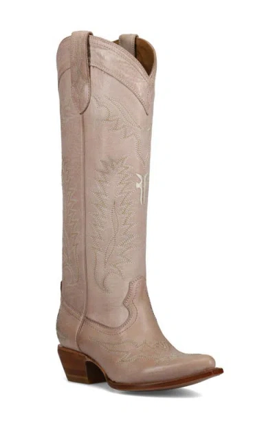 Frye Sacha Feather Deco Leather Boot In Brown