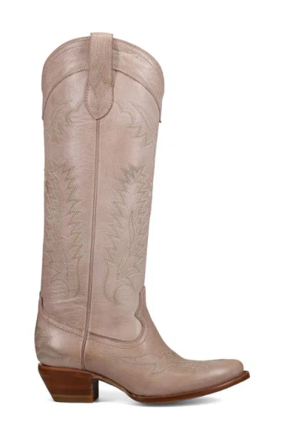 Frye Sacha Feather Deco Leather Boot In Brown