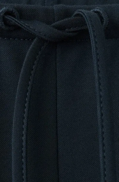 Mango Straight Leg Knit Pants In Black