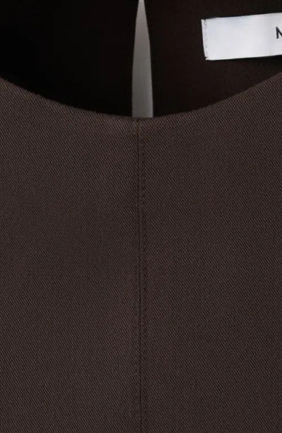 Mango Fitted Cap Sleeve Top In Brown