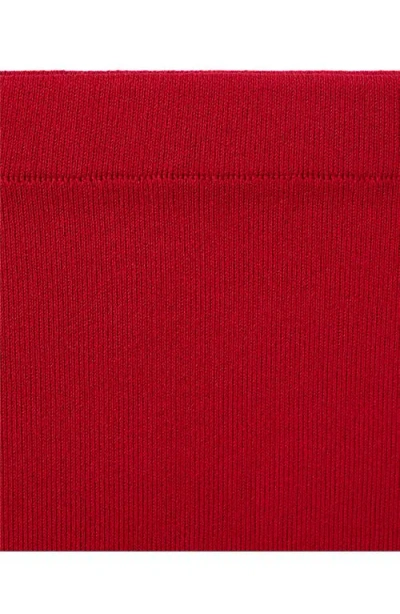 Mango Knit Miniskirt In Red