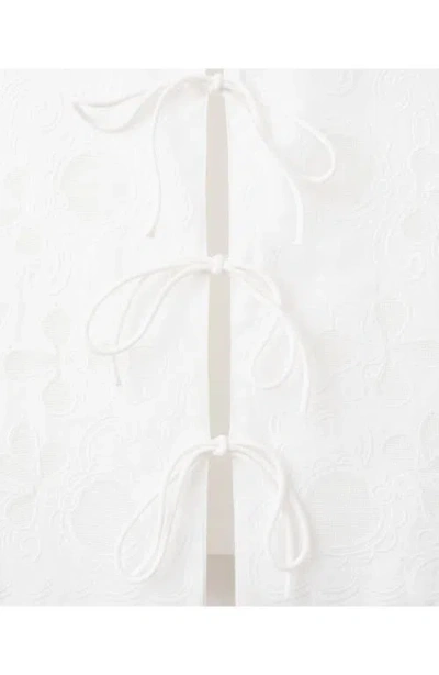 Mango Bow Embroidered Vest In Gray