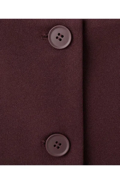 Mango Suit Vest In Burgundy