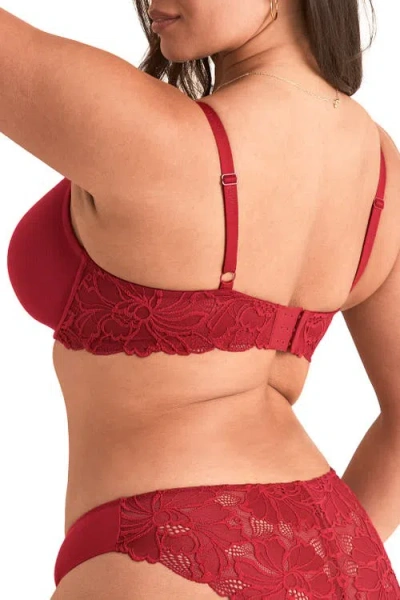 Adore Me Teagan Contour Full Coverage Bra In Red