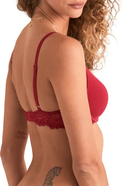 Adore Me Teagan Contour Full Coverage Bra In Red