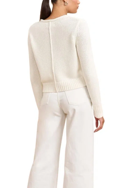 La Ligne Solid Mini Marina Sweater In White