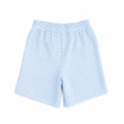 Florence Eiseman Stripe Terry Shorts In Blue