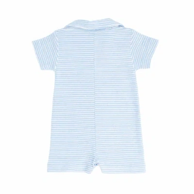 Florence Eiseman Stripe Terry Shortall In Blue