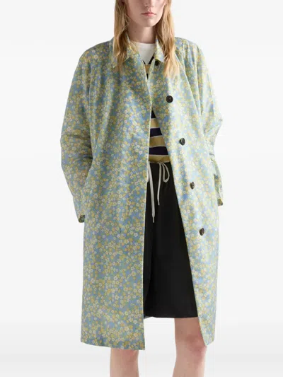 Prada Printed Re-nylon Raincoat In Multi