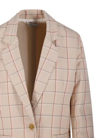 Forte Forte Checked Blazer In Brown