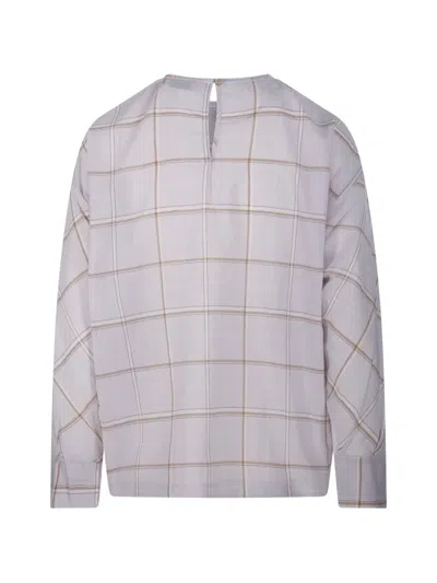 Forte Forte Plaid-pattern Blouse In Blue