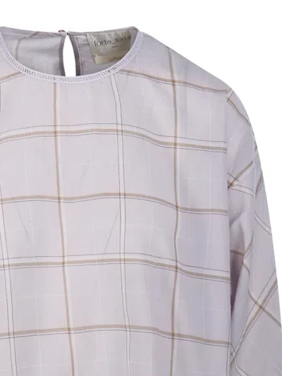 Forte Forte Plaid-pattern Blouse In Blue