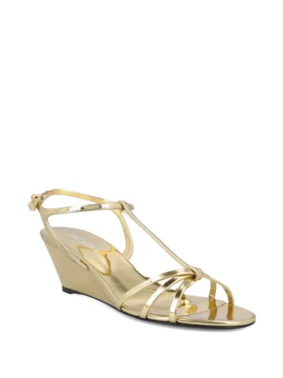 Prada Logo-detail Strap Sandals In Multi