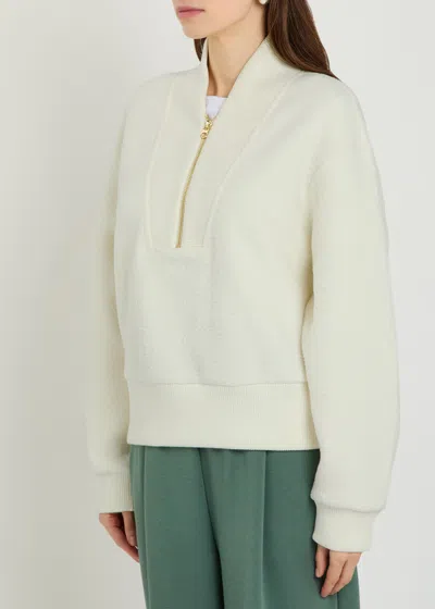 Varley Womens Ivory Marl Davidson Relaxed-fit Stretch-woven Sweatshirt In Neutral