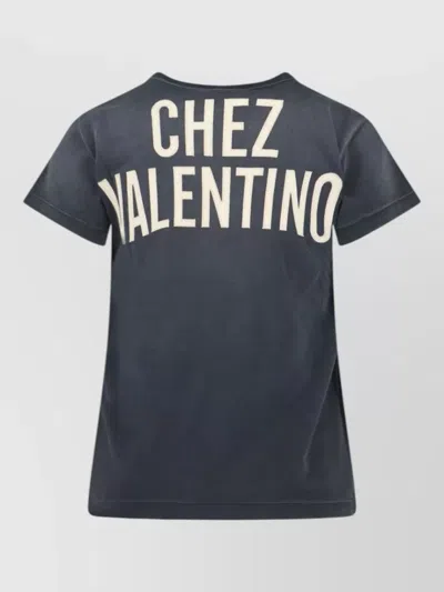 Valentino Womens Nero Betulla Printed Short-sleeves Cotton-jersey T-shirt In Blue