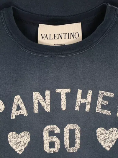 Valentino Womens Nero Betulla Printed Short-sleeves Cotton-jersey T-shirt In Blue