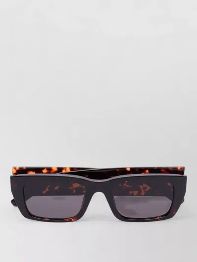 Palm Angels Rectangular Acetate Sunglasses Tortoiseshell Pattern In Brown