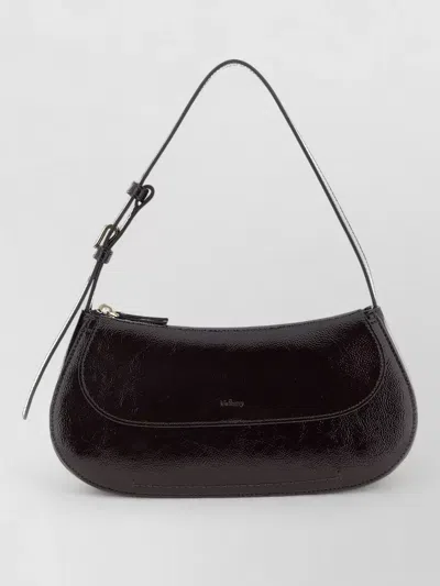 Mulberry Clovelly Shoulder Bag Adjustable Strap Design In Black
