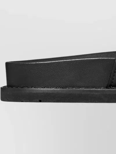 Tory Burch Romy Leather Double Strap Slide Sandals In Black
