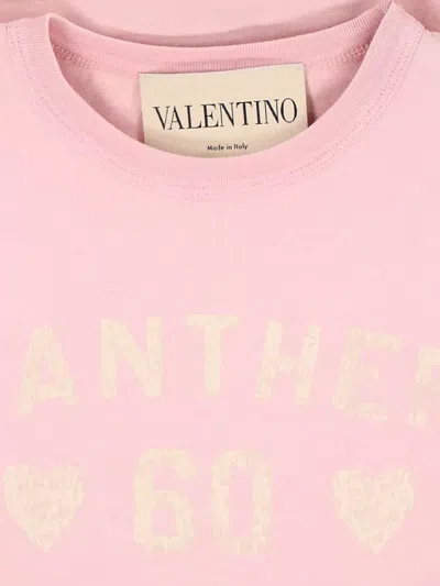 Valentino Garavani Printed Cotton T-shirt Clothing In Pink