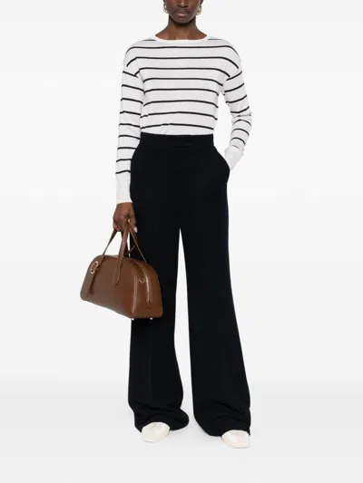 Max Mara White Striped T-shirt In White