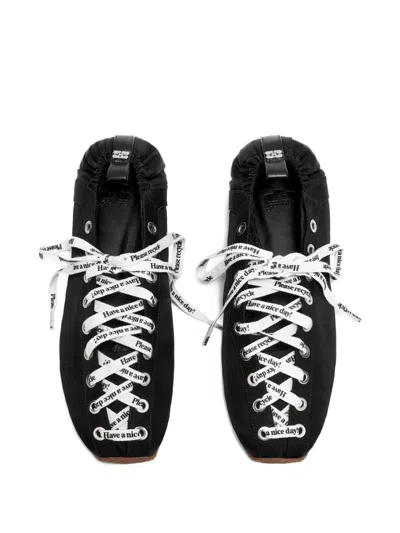 Ganni Alexander Mcqueen White Leather Sneakers With White Leather Heel