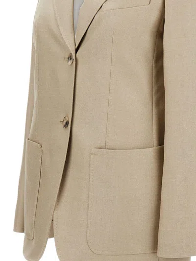 Max Mara Single-breasted Blazer In Brown
